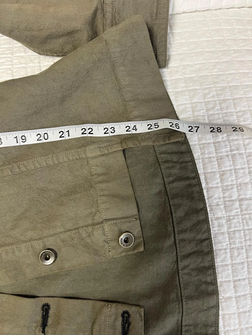 rag & bone Military Green Cotton Jacket Medium Utility